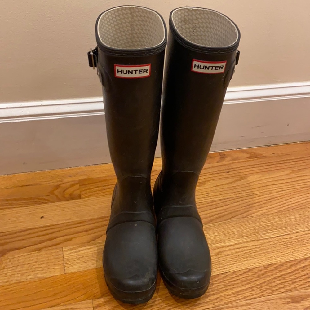 Hunter original tall black rain boots